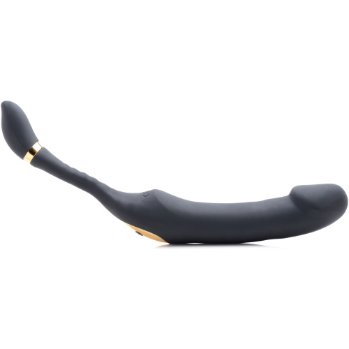 10x Pleasure Pose Come Hither Silicone Vibe With Poseable Clit Stim