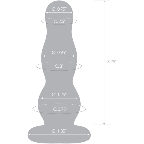 4 Inch Glass Butt Plug