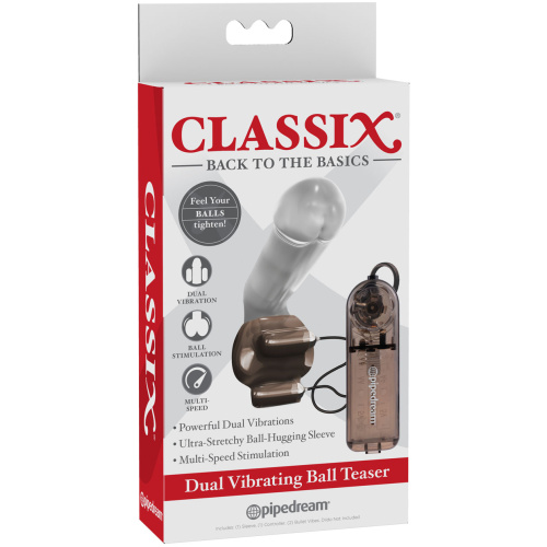 Classix Dual Vibrating Ball Teaser - Black/smoke