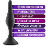 Anal Adventures Platinum - Silicone Beginner Plug  - Large - Black