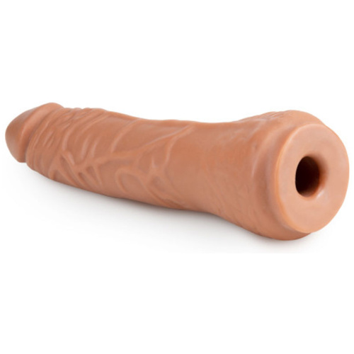 Lock on - 7.5 Inch Realistic Lock on Dildo - Mocha