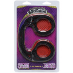 Japanese Style Bondage - Cotton Wrist or Ankle  Cotton Cuffs - Black