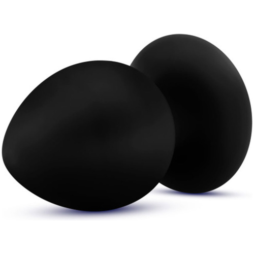 Anal Adventures - Platinum - Silicone Anal Stout  Plug - Medium - Black