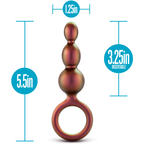 Anal Adventures Matrix - Beaded Loop Plug - Copper