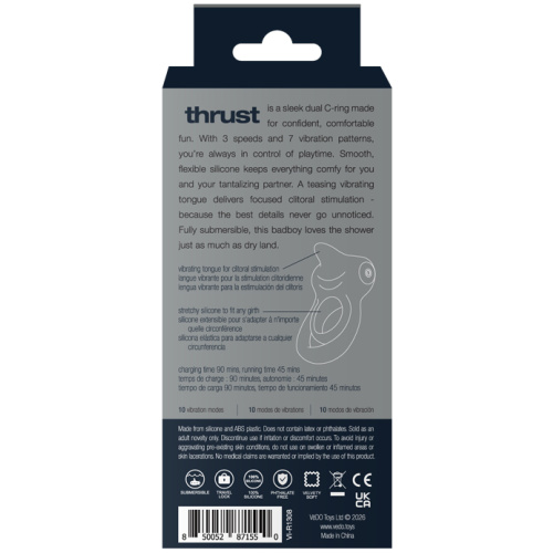 Thrust Rechargeable Dual C-Ring - Black