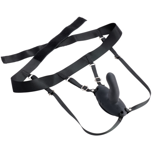 Cloud 9 Grind Insertable Vibe Suction Cup and Harness - Black