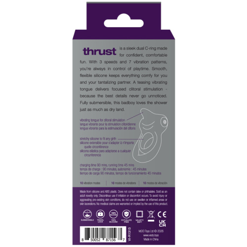 Thrust Rechargeable Dual C Ring - Purple