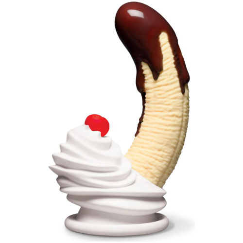 Chocolate Dipped Banana Split Premium Silicone Dildo