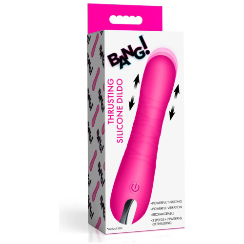 Thrusting Silicone Dildo - Pink