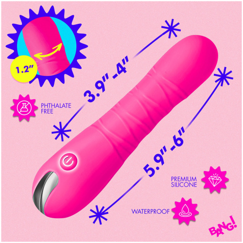 Thrusting Silicone Dildo - Pink