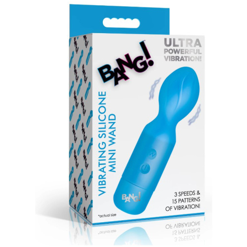 18x Vibrating Silicone Mini Wand - Blue