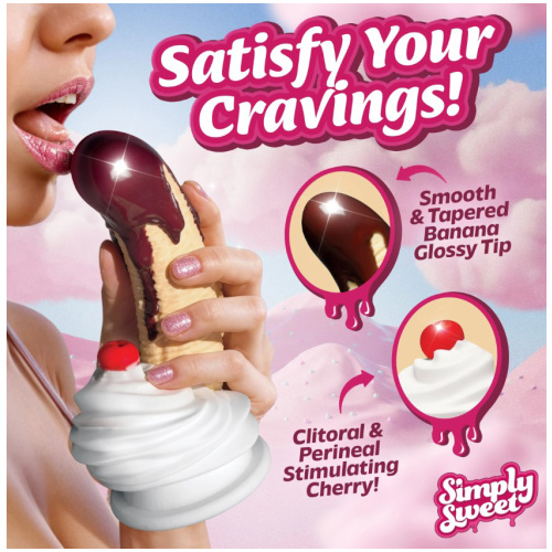 Chocolate Dipped Banana Split Premium Silicone Dildo