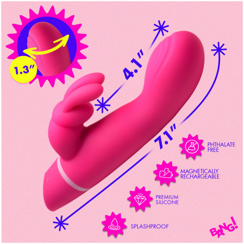 Come Hither Silicone Rabbit Vibrator - Pink