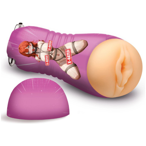 Misato the Shibari Girl Vibrating Pussy Stroker - Beige