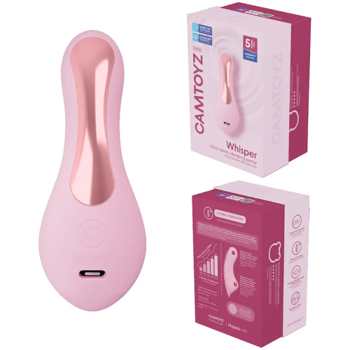 Whisper Camtoyz Ulta Silent Vibrating Panty with App - Pink