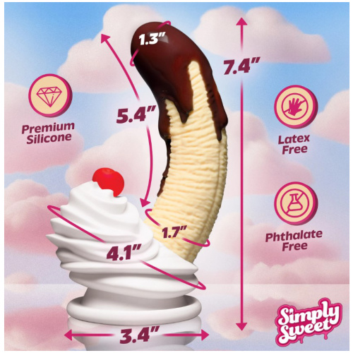 Chocolate Dipped Banana Split Premium Silicone Dildo