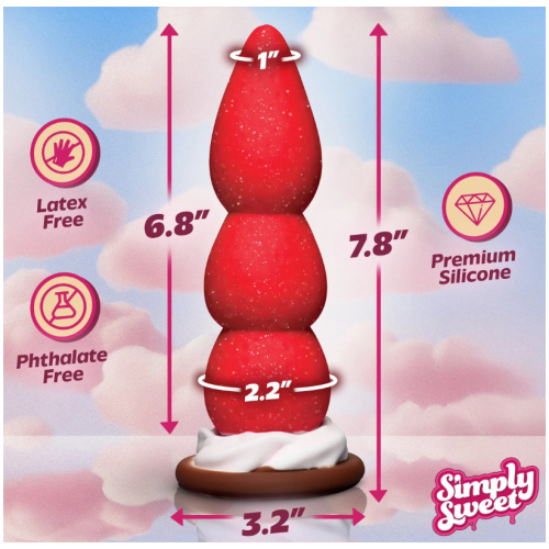 Strawberry Sweet Cream Premium Silicone Dildo