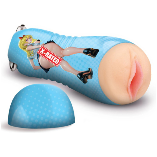 Asuna the School Girl Vibrating Pussy Stroker - Beige