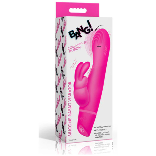 Come Hither Silicone Rabbit Vibrator - Pink