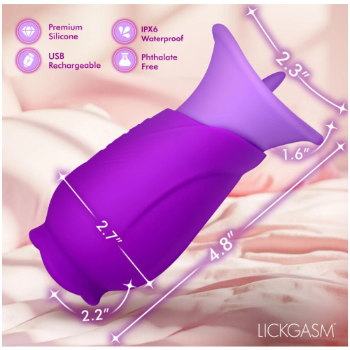 Licking Violet Sucking and Licking Vibrator Purple