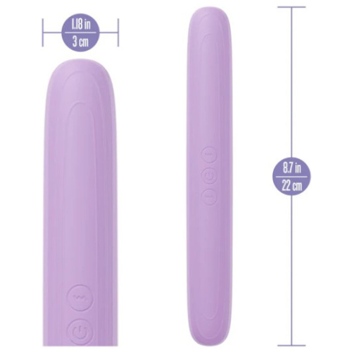 Play With Me Silicone Double Ended Vibrator - Purple