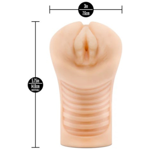 Enlust Georgia Male Masturbator With Bullet Vibrator - Beige