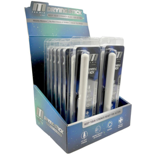 M for Men Drying Stick White 12pcs Counter Display