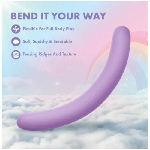 Play With Me Silicone Double Ended Vibrator - Purple
