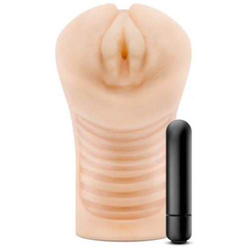 Enlust Georgia Male Masturbator With Bullet Vibrator - Beige