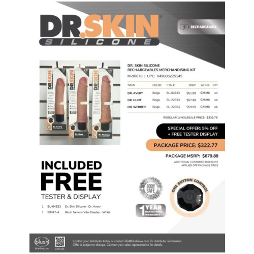 Dr. Skin Silicone Rechargeables Merchandising Kit