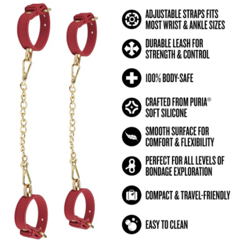 Temptasia Ardor Wrist and Ankle Restraints​ Red