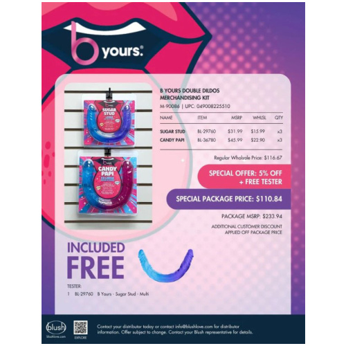 B Yours Double Dildos Merchandising Kit