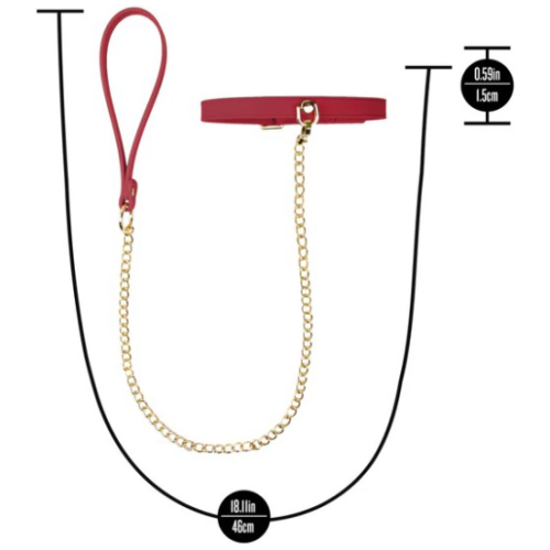Temptasia Ardor - Collar and Leash​ - Red