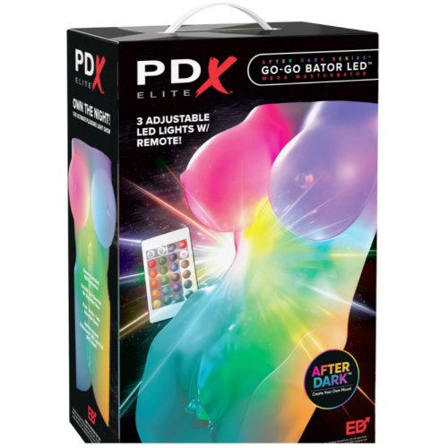 Pdx Elite After Dark Series Go-Go Bator Led Mega Masturbator - Frosted