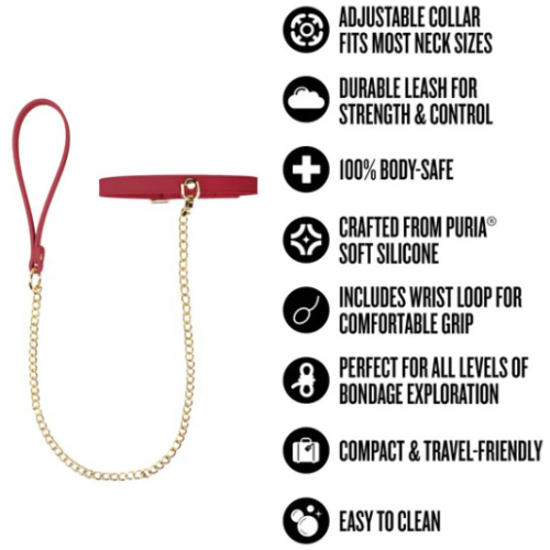 Temptasia Ardor - Collar and Leash​ - Red